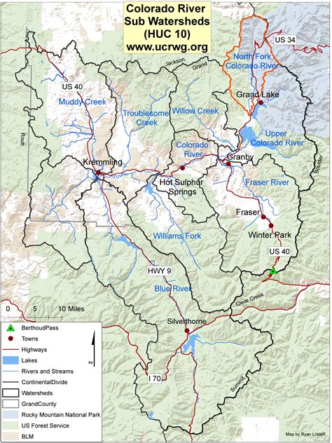 maps  resources upper colorado river watershed group