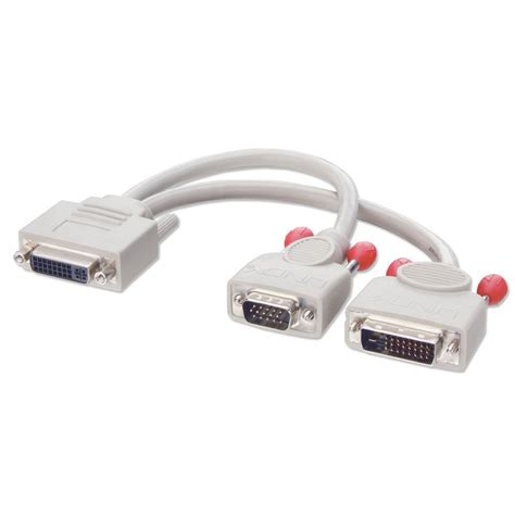 dvi i dual link female to dvi d male vga male monitor splitter cable