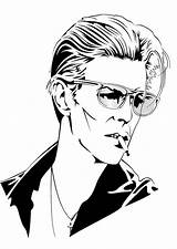 Bowie David Coloring Pages Large sketch template