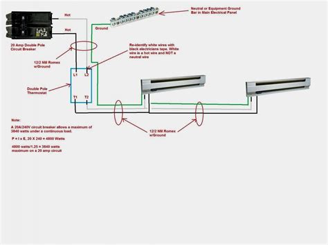 wiring diagram baseboard heater thermostat technology