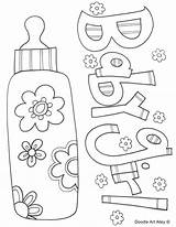 Coloring Baby Pages Girl Shower Kids Printable Printables Print Color Girls Getcolorings Babygirl Alley Doodle sketch template