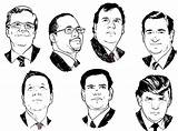 Republican Candidates sketch template