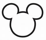 Mickey Outline Mouse Disney Border Ears Add Sticker sketch template