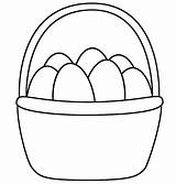 Basket Easter Coloring Egg Pages Kids Empty Printable Plain Drawing Eggs Baskets Colouring Step Color Clipart Bunny Templates Cartoon Happy sketch template
