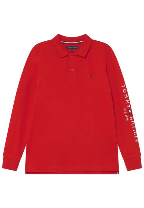 tommy hilfiger essential polo shirt deep crimson red uk