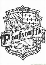 Coloring Pages Hufflepuff Potter Harry Poufsouffle Coloriage Blason Template sketch template
