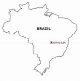 Brazil Map Coloring Color sketch template