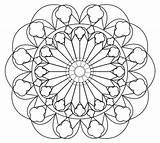 Relaxing Coloring Pages Mandala Simple Colouring sketch template