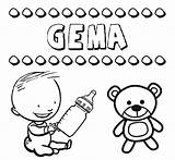 Nombre Gema Nombres sketch template