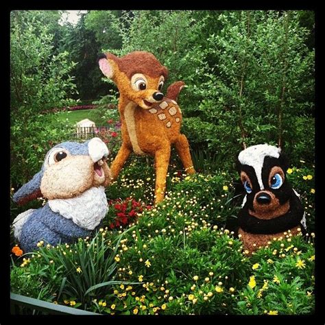 Cute Overload Topiaries Of Bambi Thumper And Flower At
