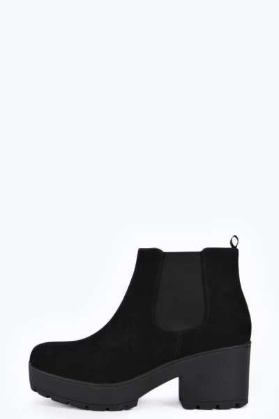 Erin Low Cleated Suedette Boot Boots Chelsea Boots