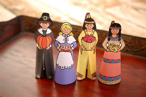 serendipity hollow pilgrim  indian paper dolls