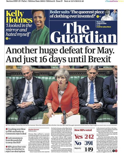 british newspapers  brexit defeat driven  despair teller report