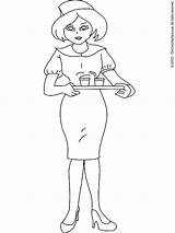 Flight Attendant Coloring Colouring Pages Lightupyourbrain sketch template