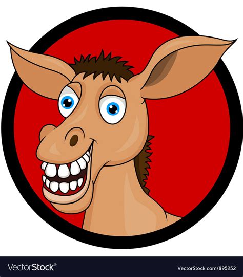 donkey head cartoon royalty  vector image vectorstock