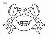 Crab Printable Coloring Pages Template Templates Crabs Sea Kids Color Beach Craft Draw Crafts Firstpalette Activities Cute Ocean Themed Drawing sketch template