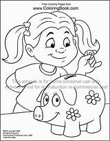 Coloring Pages Piggy Money Bank Play Fake Kids Color Getcolorings Printable Uteer Puppet Bag Paper Themed sketch template