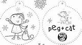 Cat Peg Coloring Holiday Fun Christmas Adventures Diy Ornaments Plates Printables Cats Decorative Crafts Colors Paper Plus sketch template