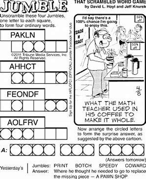 printable jumble puzzles  printable jumble puzzles bing images