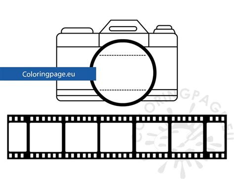 camera template   school activities coloring page