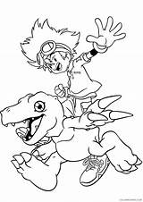 Coloring4free Digimon Agumon sketch template