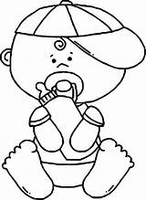 Coloring Boy Pages Cute Baby Getcolorings sketch template