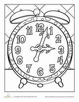 Coloring Clock Telling Tock Tick Octopus Oku Makalenin Kaynağı sketch template