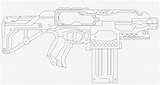 Nerf Printable Stryfe Pngkit Seekpng Blaster Pistols Blasters sketch template