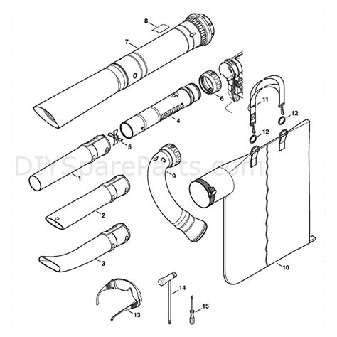 stihl bg  blower bgc ez parts diagram nozzle