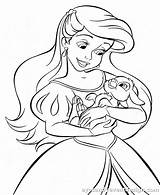Ausmalbilder Arielle Prinzessinnen Sirene Lapin Ausmalen Tient Princes Malvorlagen Cheval Prinzessin Princesses Luxe Drucken sketch template