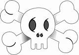 Skull Pirate Bones Line Clip Cliparts Skulls Clipart Coloring Crossbones Pages Pirates Clipartbest Colouring Openclipart Book Flag Library Flags Jake sketch template