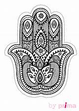 Mandala Hamsa Fatma Main Coloring Fatima Tattoo Fr Google Symbols Indian sketch template