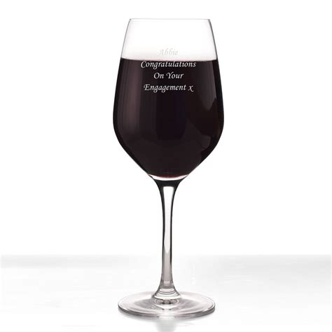 Red Wine Glass Personalised Dartington Crystal Engraved