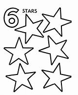 Objects Coloring Six Number Count Sheet Pages Counting Star Choose Board Preschool Kids sketch template