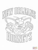 Hornets Logo Nba Coloring Orleans Pages Drawing Sport Printable Online Supercoloring Getdrawings Super sketch template
