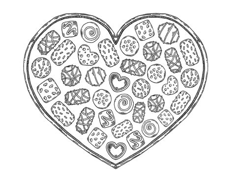 heart  candy coloring pages