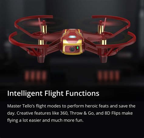 dji tello quadcopter iron man edition cptl dynnex drones