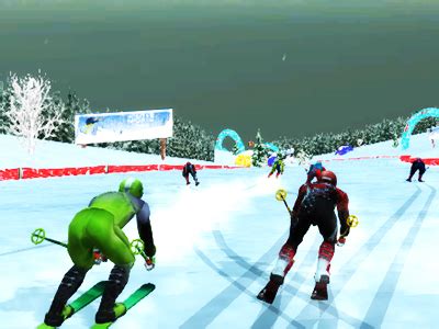 kayak yarislari oyunu  karda kayma sporu oyna