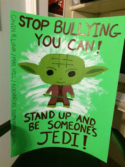Anti Bullying Poster For The Star Wars Fan Anti Bullying Posters