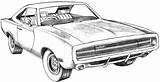 Challenger Charger Furious Sketch Kolorowanki Carro Rysunki Samochody Pojazdy Ausmalen Tatems sketch template