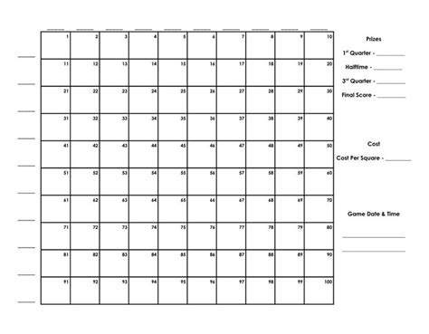 football pool  printable football squares