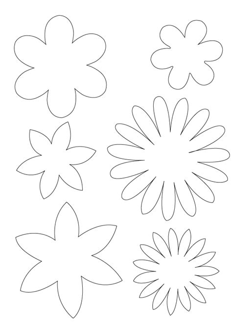 printable small flower template  printable flower patterns