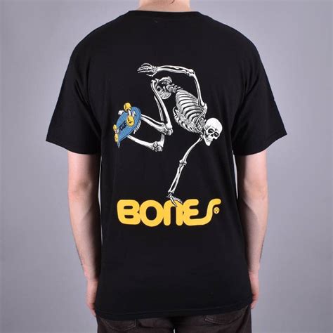 powell peralta skateboard skeleton skate t shirt black skate