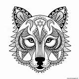Coloring Pages Wolf Adults Adult Stress Print Printable Anti Detailed Head Colouring Color Vector Mask Ornamental Getcolorings Werewolf Fox Book sketch template