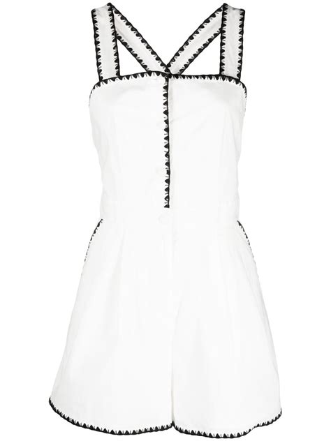 claudie pierlot contrasting whipstitch trim dress farfetch