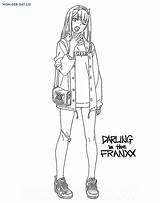 Franxx Darling Coloring Pages Wonder sketch template
