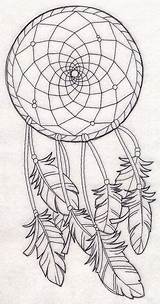 Catcher Dream Emblibrary Coloring Pages Designs Dreamcatcher Embroidery Color sketch template