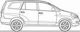 Innova Toyota Blueprints Car Microvan 2005 Templates sketch template