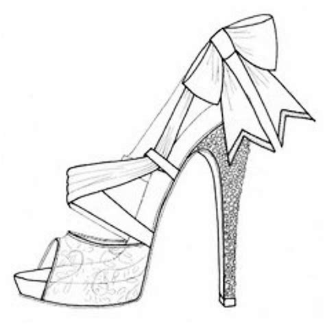 high heel shoe coloring page  getcoloringscom  printable