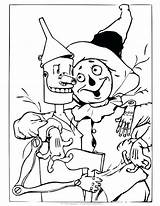 Oz Wizard Coloring Pages Tin Scarecrow Man Dorothy Wicked Drawing Colouring Witch Coloring4free Printable Yellow Print Color Brick Road Getdrawings sketch template